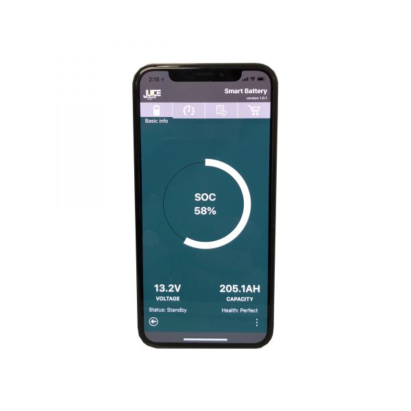 Motorhome lithium battery display app
